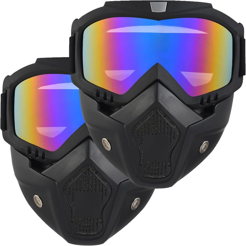 OQUQO Airsoft Mask Full Face, Paintball Mask, Tactical Mask, Motorcycle Helmet Goggles with Removable Face Mask for Men Women - Image 1